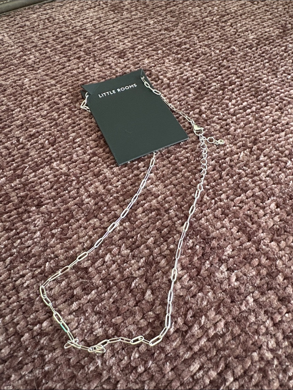 Silver Paperclip Chain Necklace - Silver
